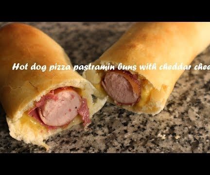 Hot Dog Pizza Pastrami Buns With Cheddar Cheese Recipe