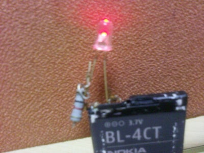 LED on Mobile Battery