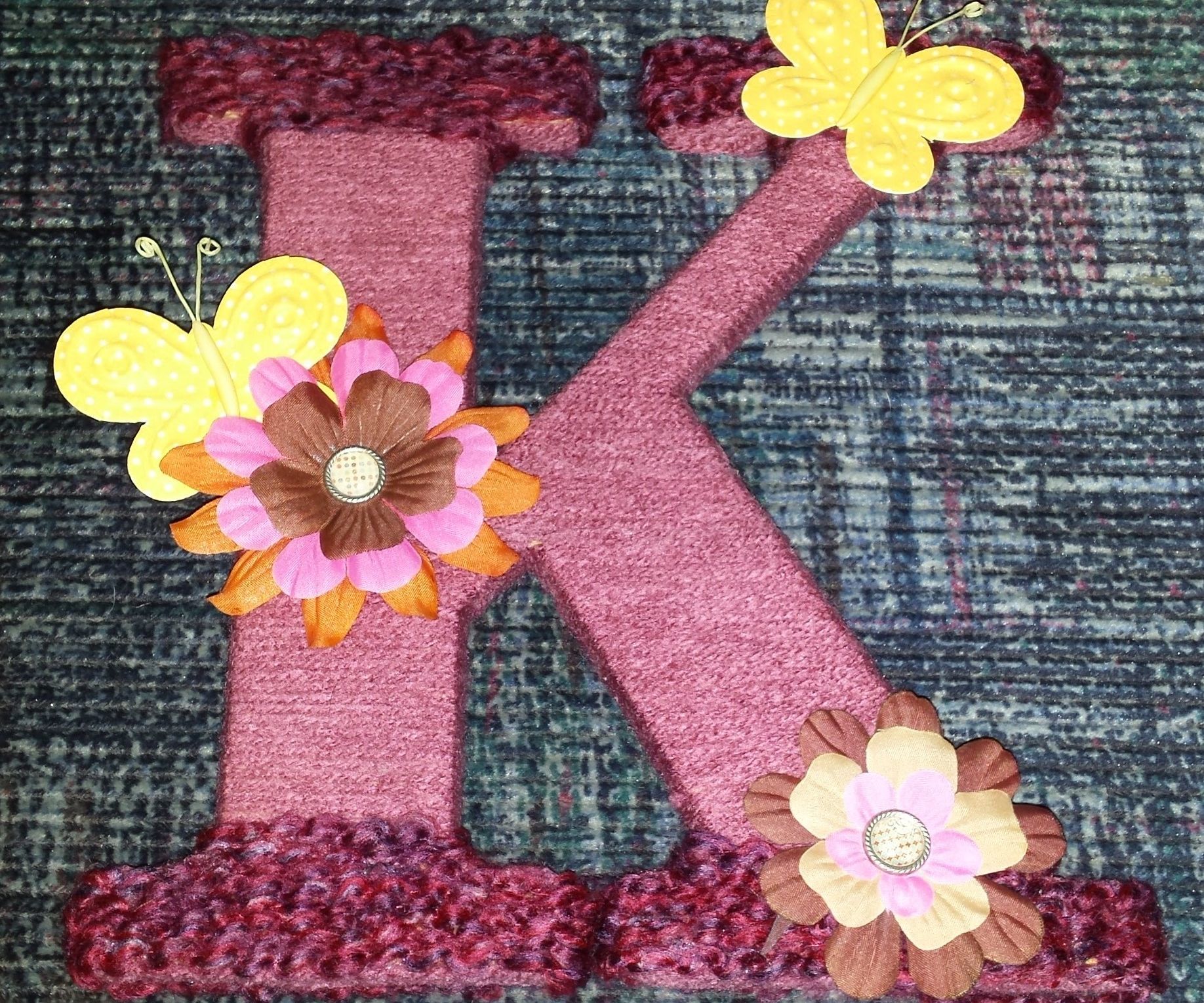 Yarn Wrapped Letter K