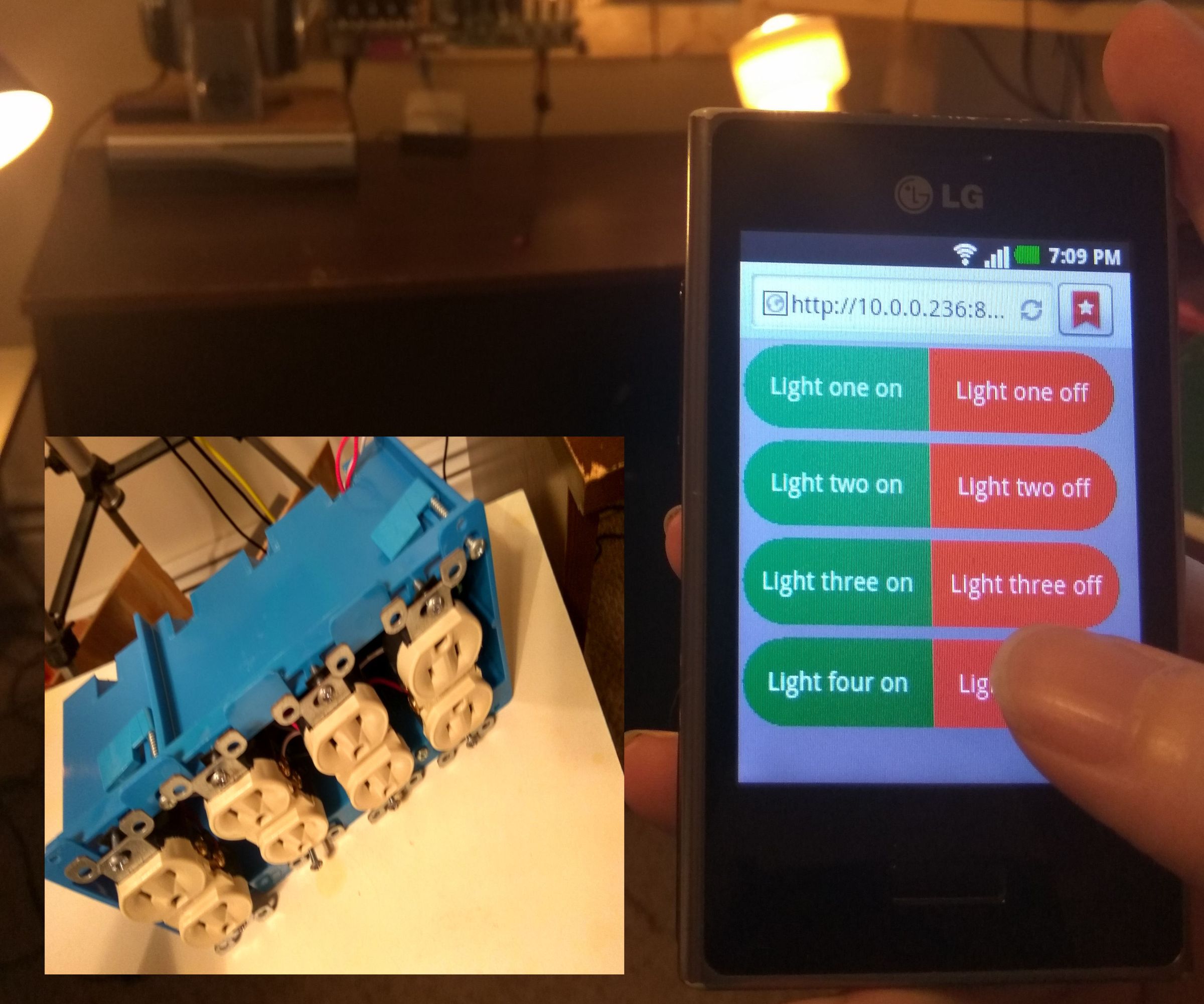 Web-app Controlled Lighting