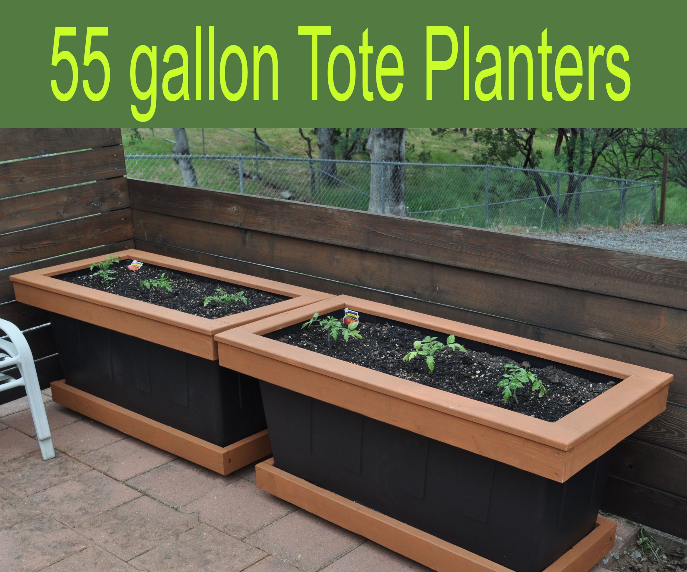 A 55 GALLON PLANTER
