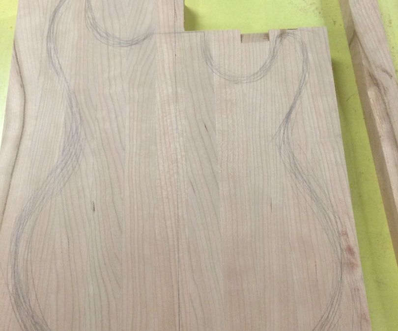 Scrap Wood Guitar Body Blank