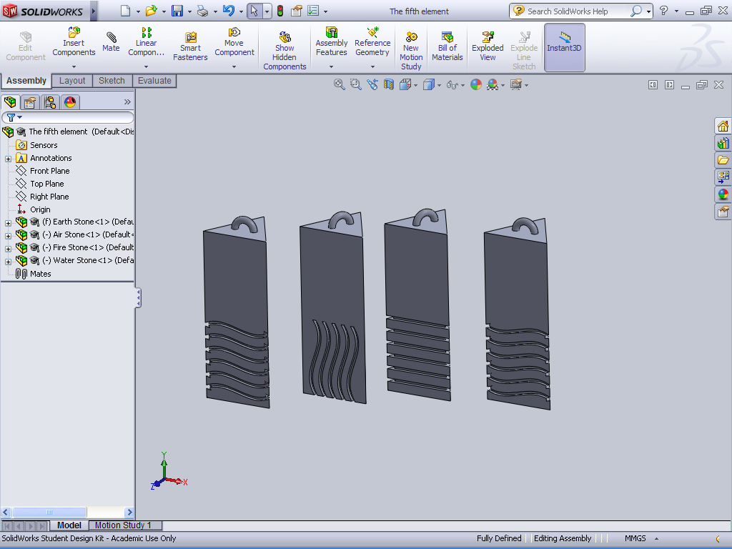 Fifth Element Stones With LED