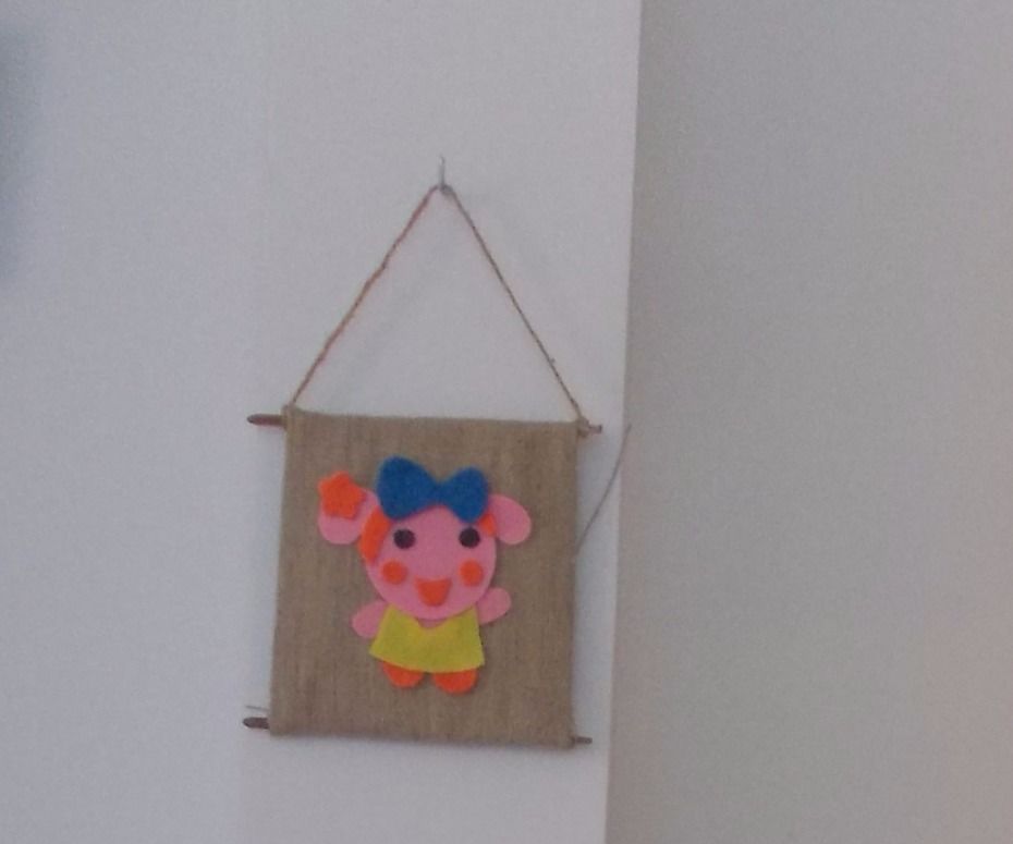 Miss La Sen Small Burlap Fabric Curtain