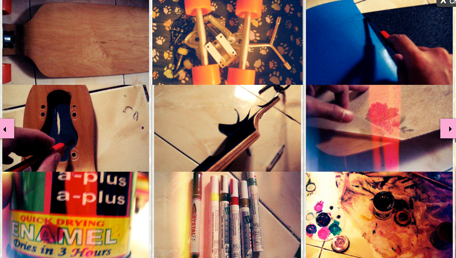 DIY Longboard Skateboard "Deck" Graphics