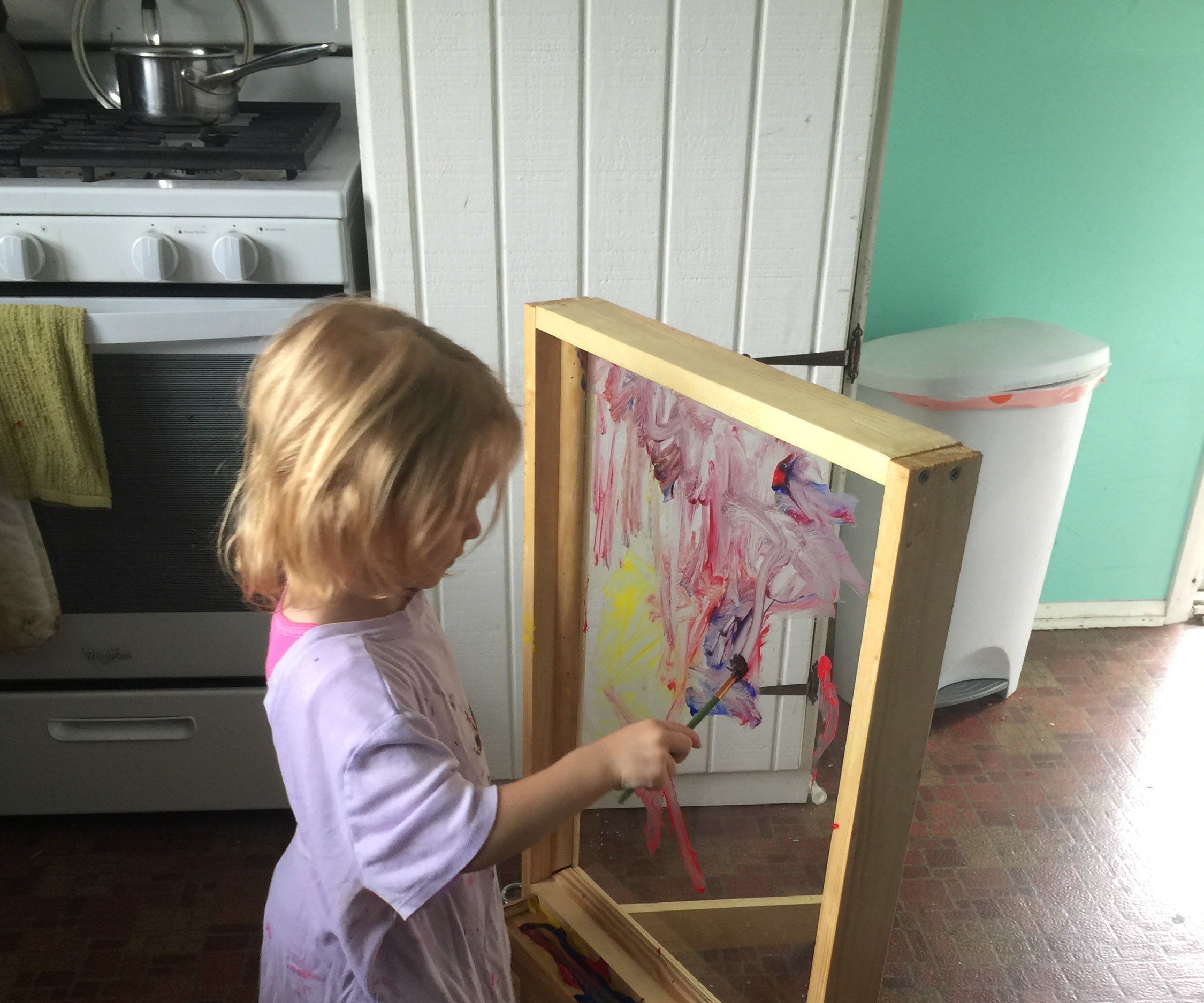 Portable Child's Paint-on Window/Easel