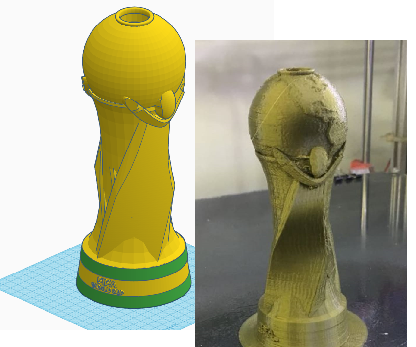 3D Printed WorldCup Planter Designed by Tinkercad