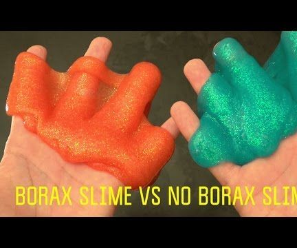 Clear Glitter Frozen SLIME Without Borax Vs Slime With Borax