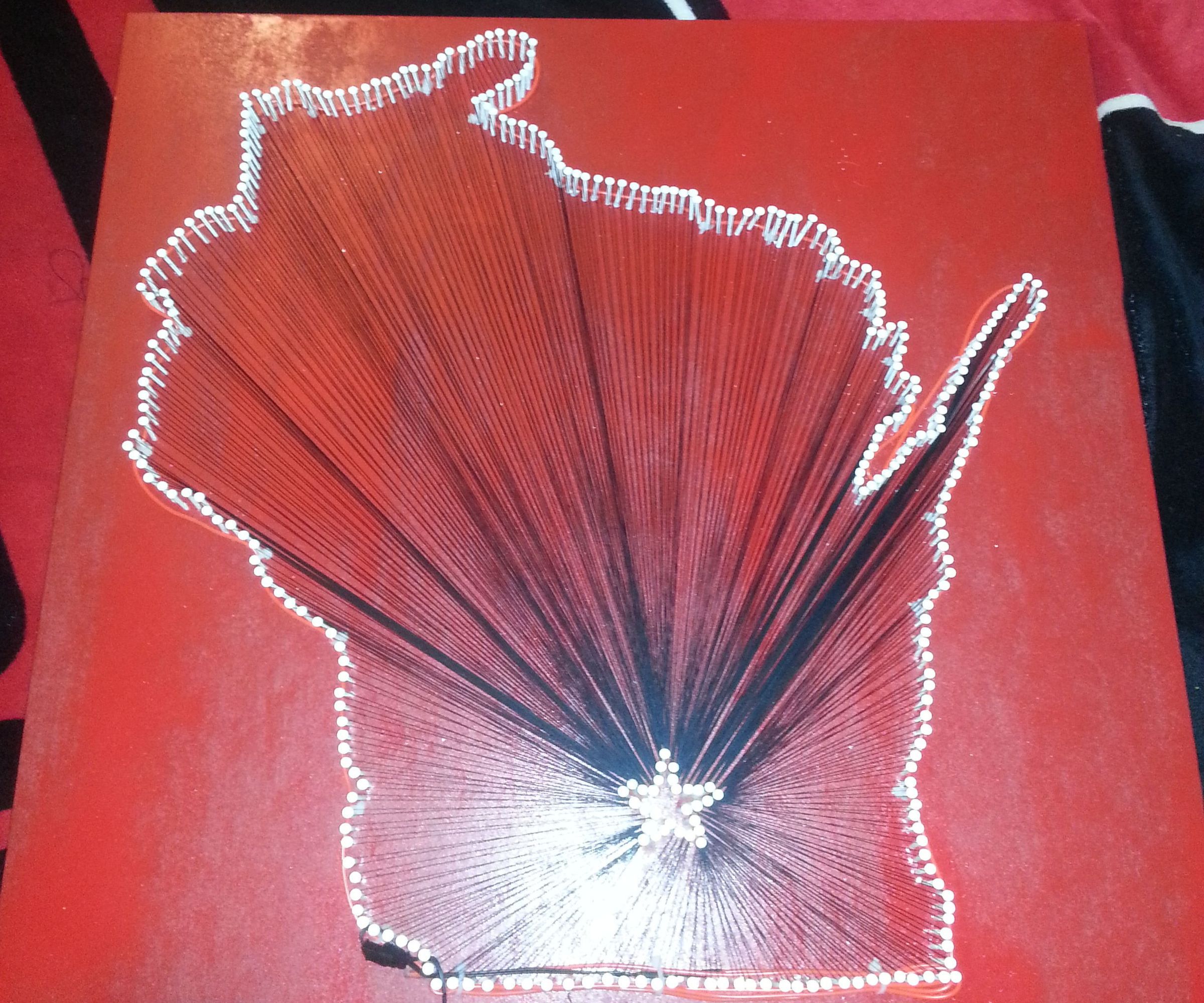 Wisconsin State String Art