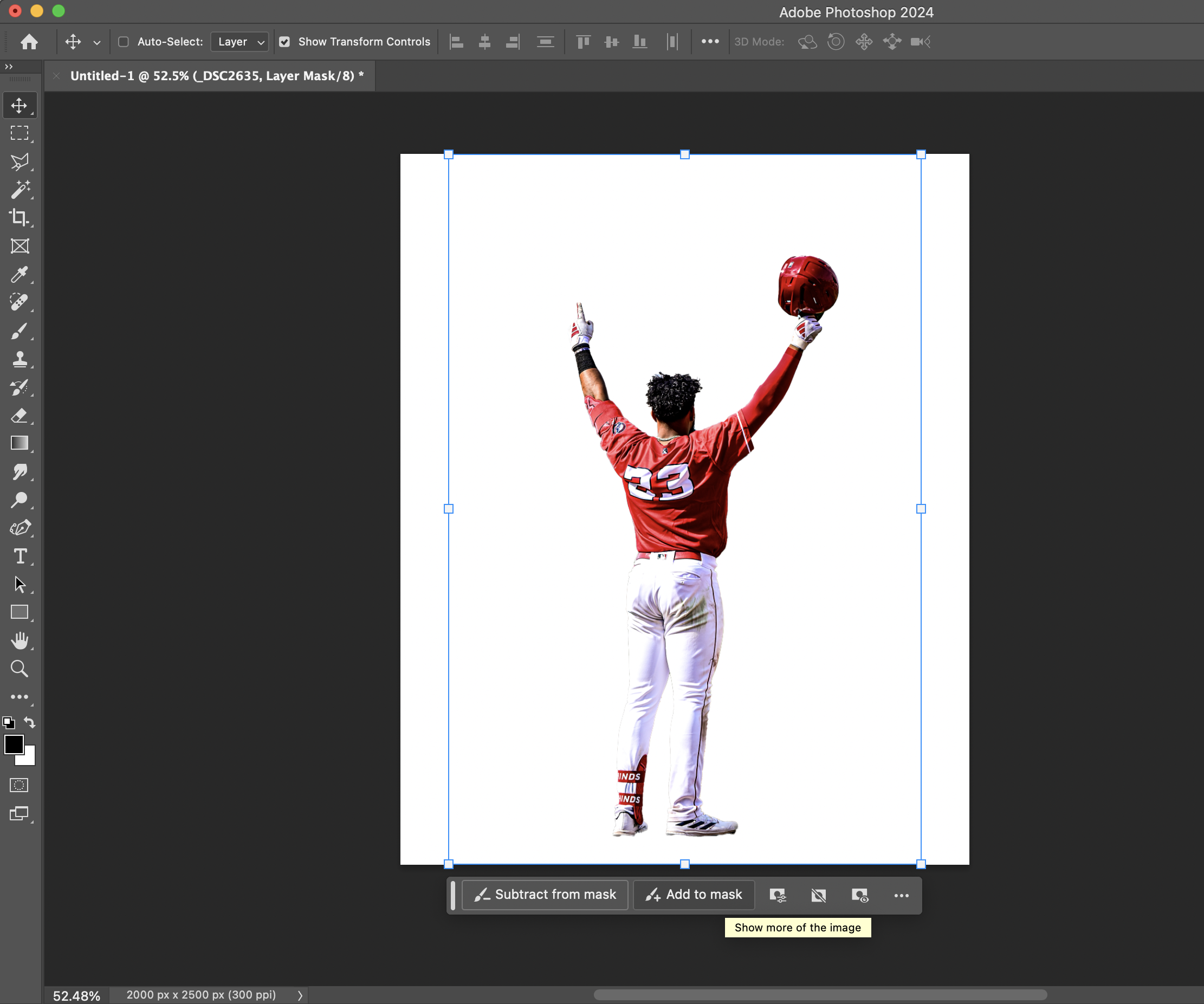 Adobe Photoshop Sports Graphic Player Cutout