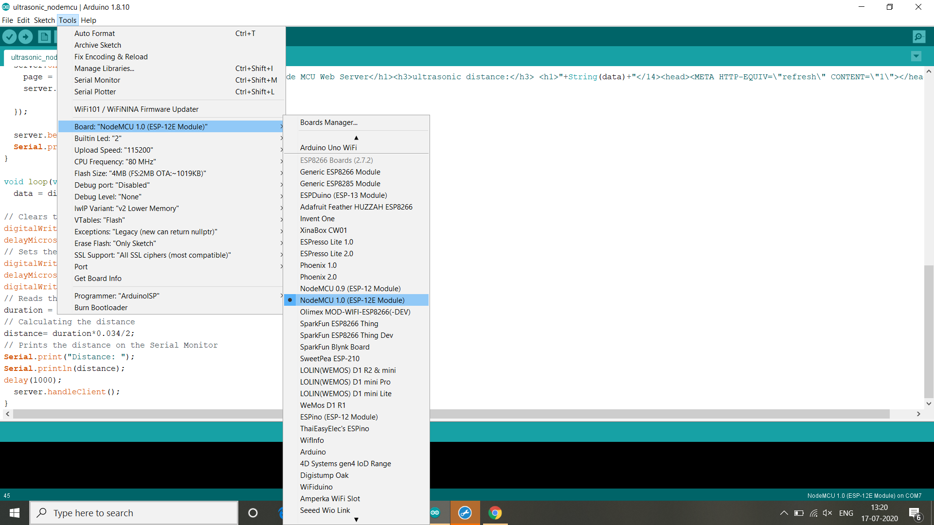 Ultrasonic Sensor With Nodemcu 10 Steps (with Pictures) Instructables