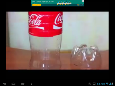 TAKE a PLASTIC BOTTLE AND MARK a CIRCULAR MARK AND CUT AS SHOWN IN THE PICTURES BELOW.