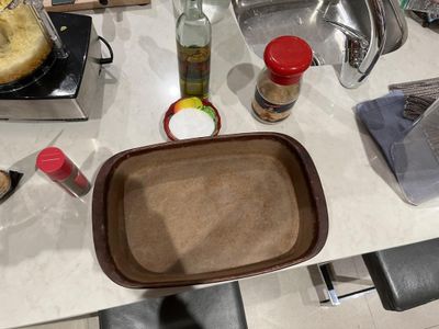 Buttering the Baking Pan 