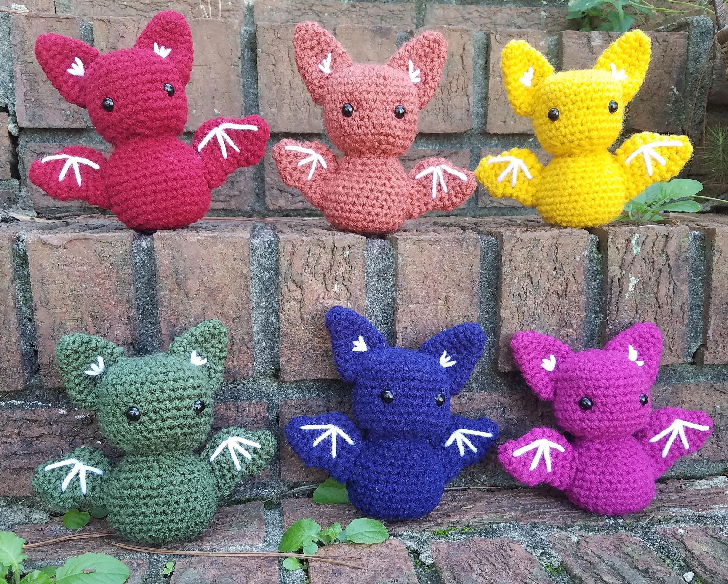 Easy Crochet Halloween Bats