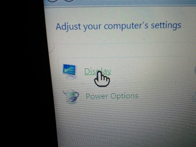 Geting to Display Settings