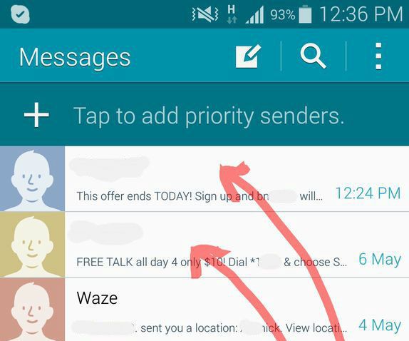 Stopping Carrier SMS ADs! (in Android)