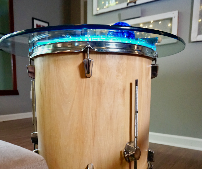 Floor Tom End Table With Smart Light