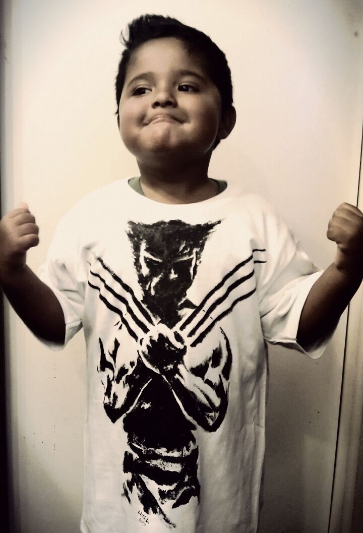 Painting of Wolverine on a Shirt