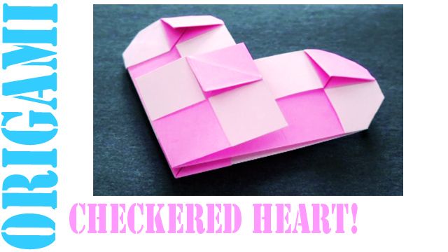 How to Make an Origami Valentine's Day Checkered Heart!