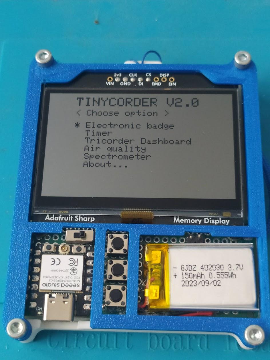 Tinycorder, a Multitool Device to Sense Environment, Test Electrical Signals and More.