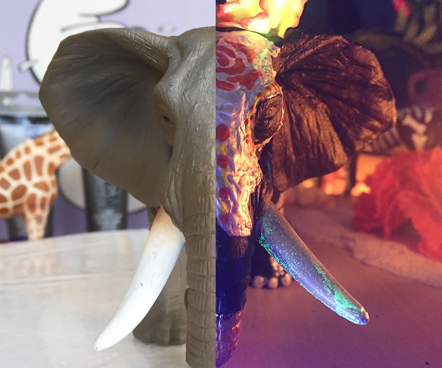 From a Simple Plastic Animal to a Underworld Sugar Skull Creature (Elephant)