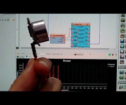 Arduino Nano: Ultrasonic Ranger(Ping) With Visuino