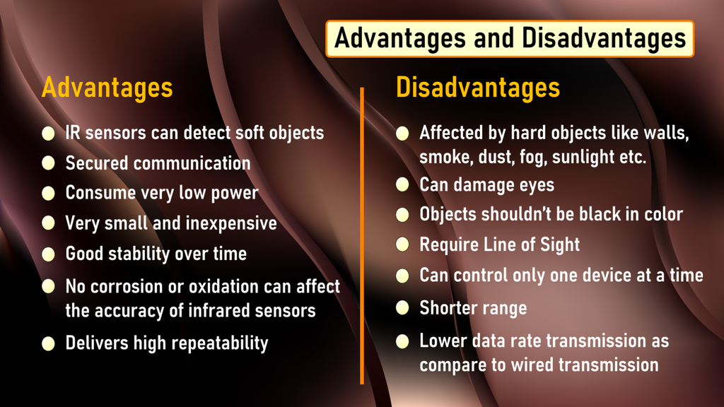 Hva er fordelene og ulempene med IR -sensorer?