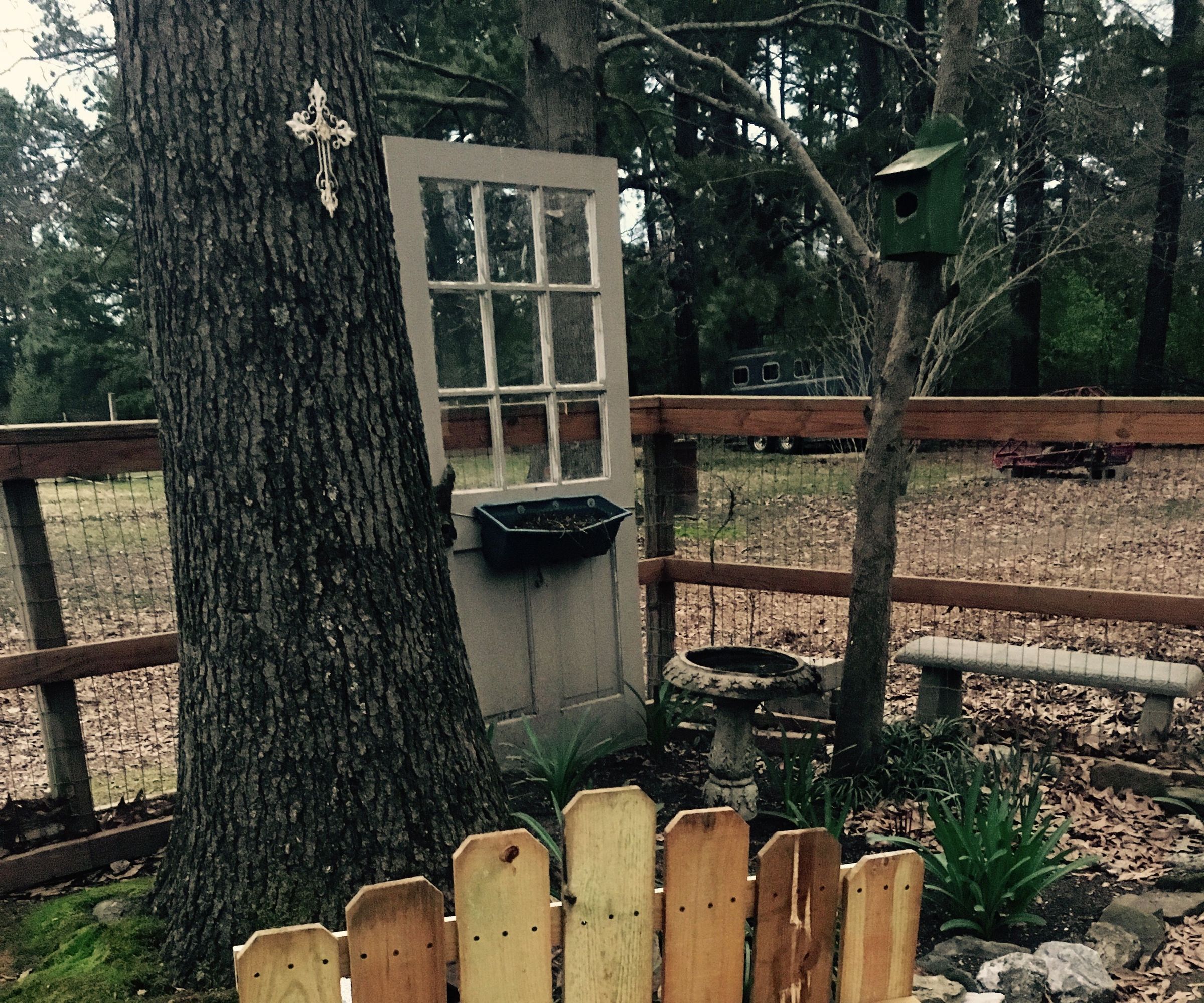 Rustic Picket Bench