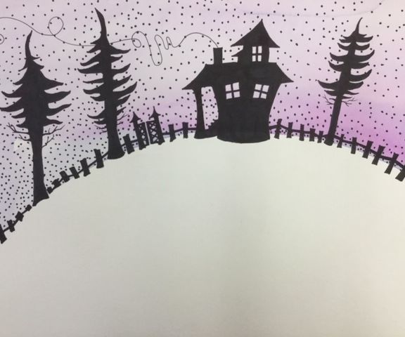 SNOW SCENE SILHOUETTE
