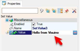 In Visuino Set Components