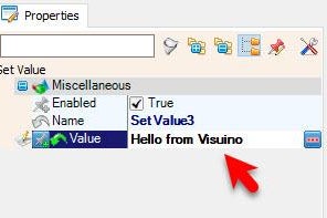 In Visuino Set Components