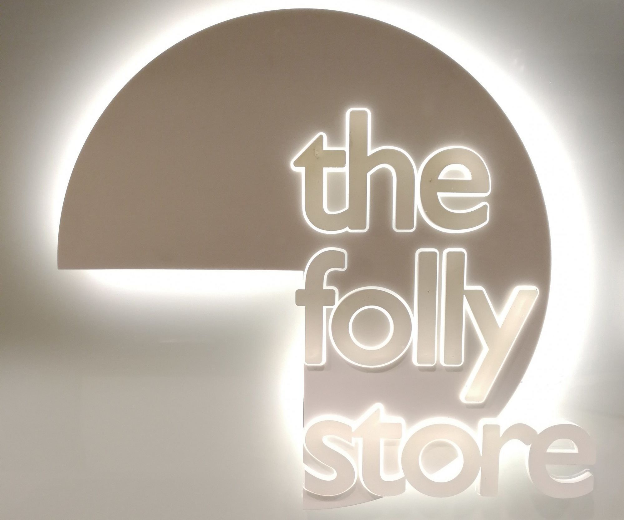 Backlit Sign for an Art Exhibition