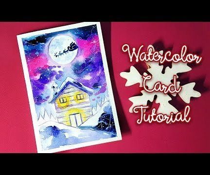 DIY Christmas Card With Watercolors