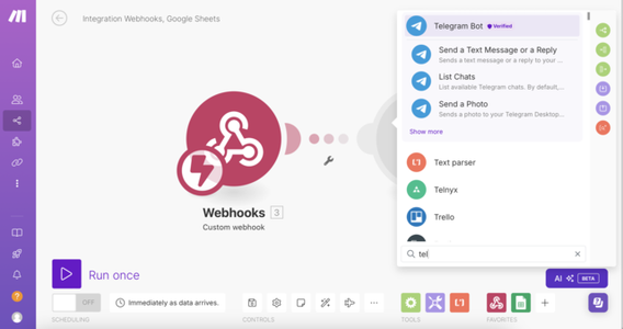Add a Telegram Bot Module