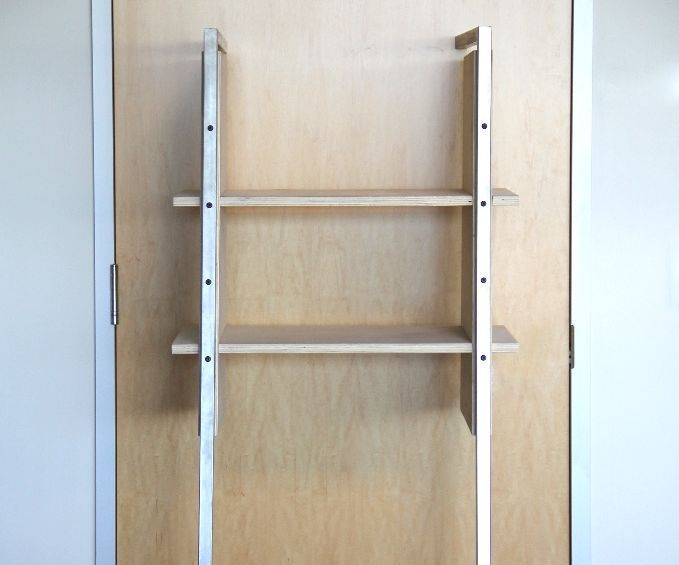 Minimalist Leaning Bookshelf (shelves slot in from behind)