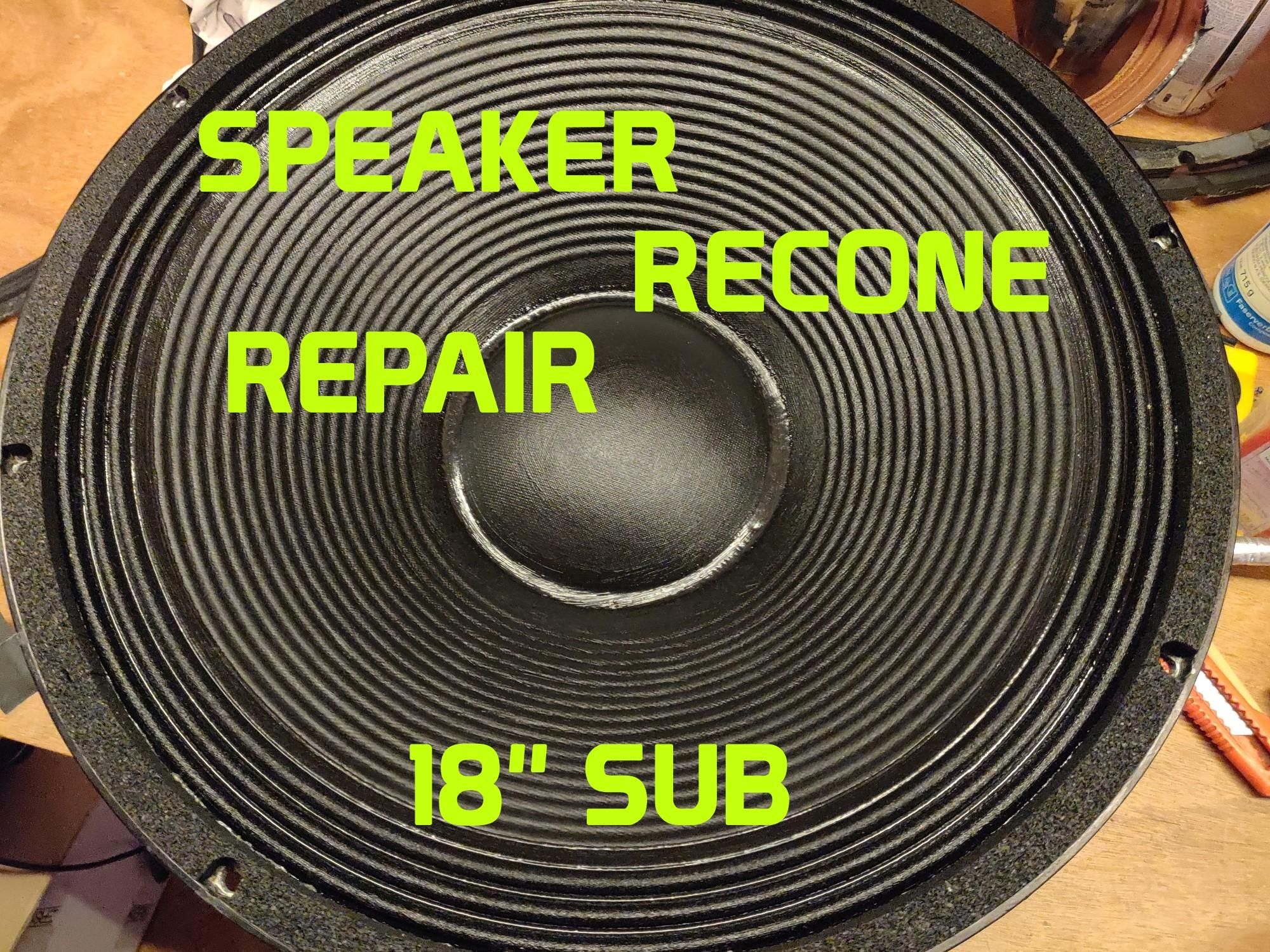 18'' Speaker ReconeRepair 4 Steps Instructables