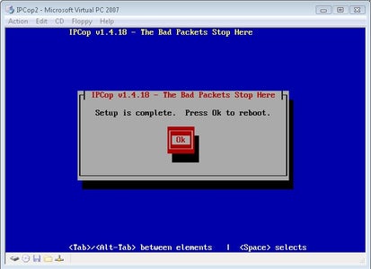 Installing IpCop Virtual Machine