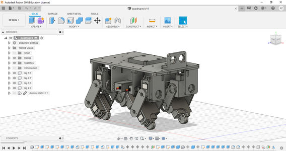 3D Printed Arduino Powered Quadruped Robot : 13 Steps (with Pictures ...