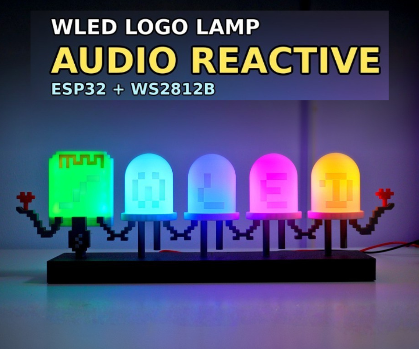 Audio Reactive WLED LED Lamp (ESP32 + WS2812B + 3D Printing)