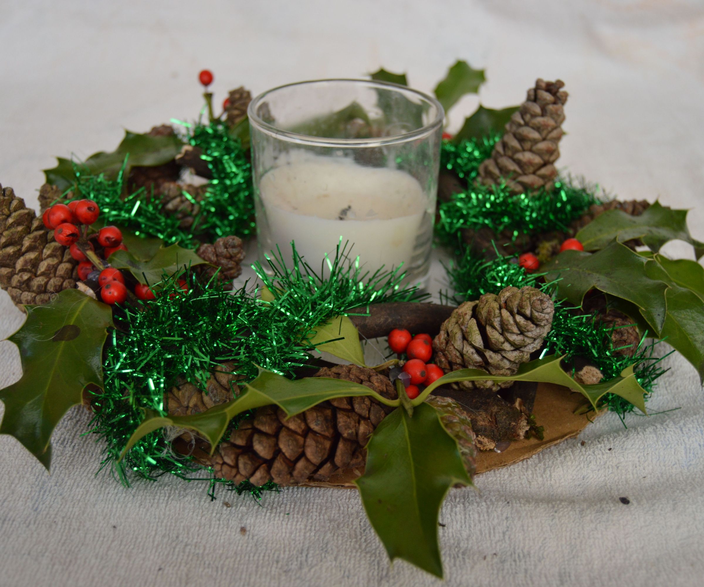Christmas Wreath for Candle 