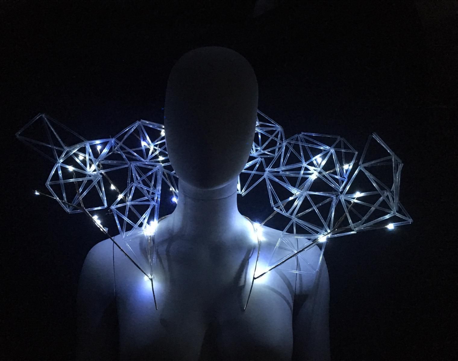 Sculptural Modular LED Jewellery - Made With Cheap Everyday Materials