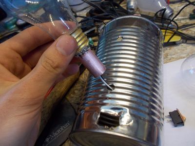 Glue the Light Bulbs to the Can