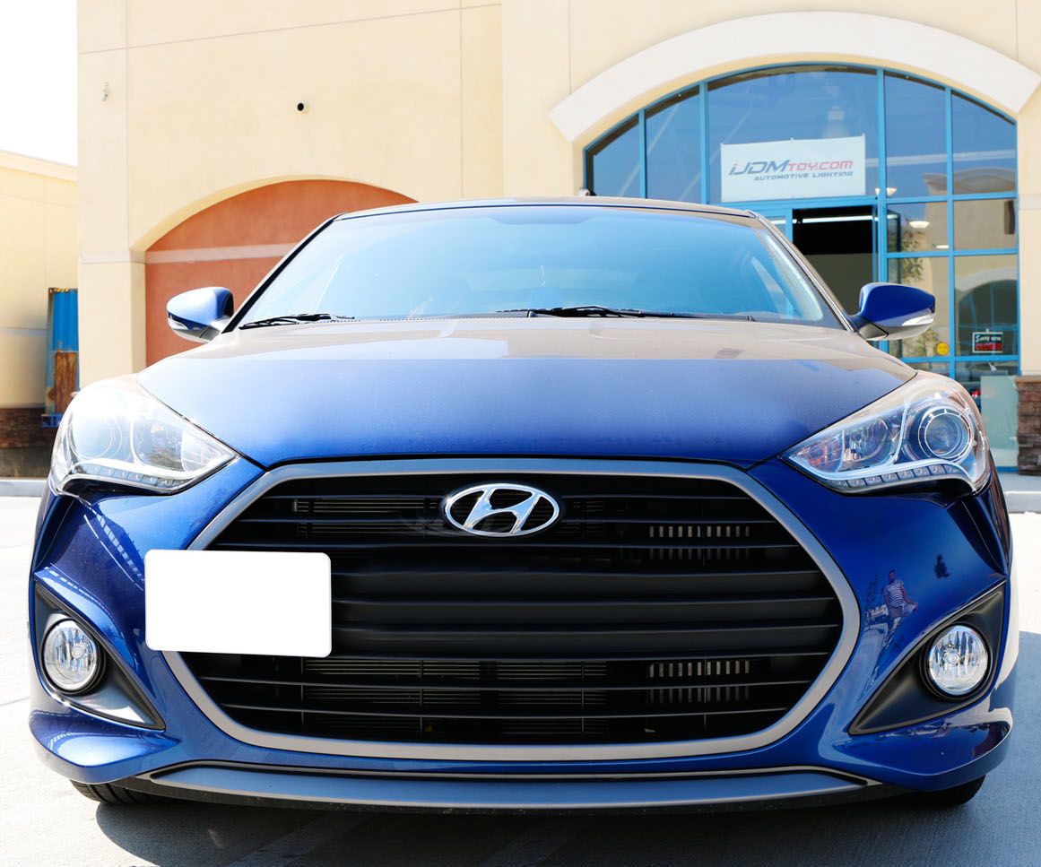 Install IJDMTOY Hyundai Veloster Tow Hook License Plate Mount