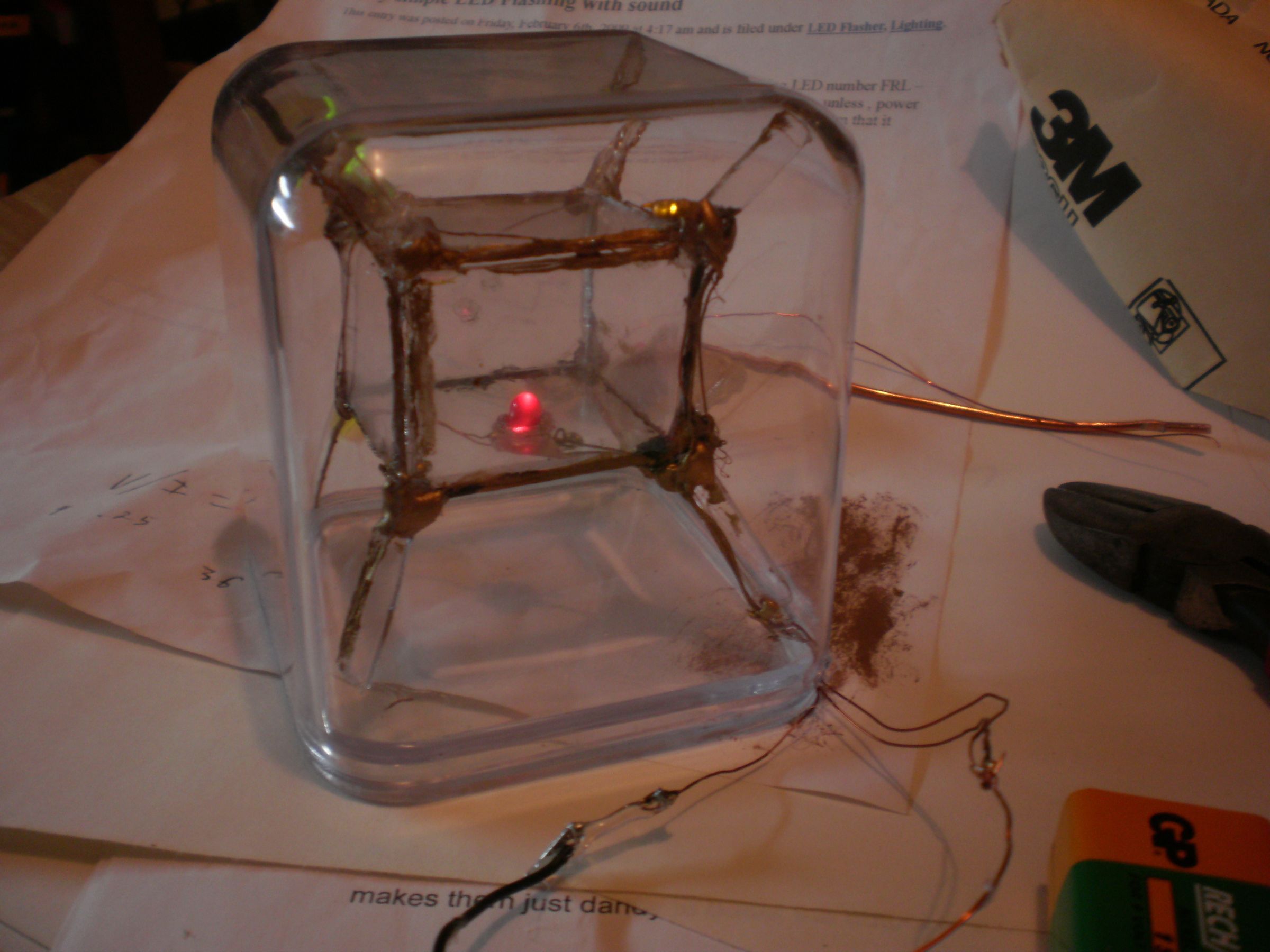 Flashing Tesseract Ornament