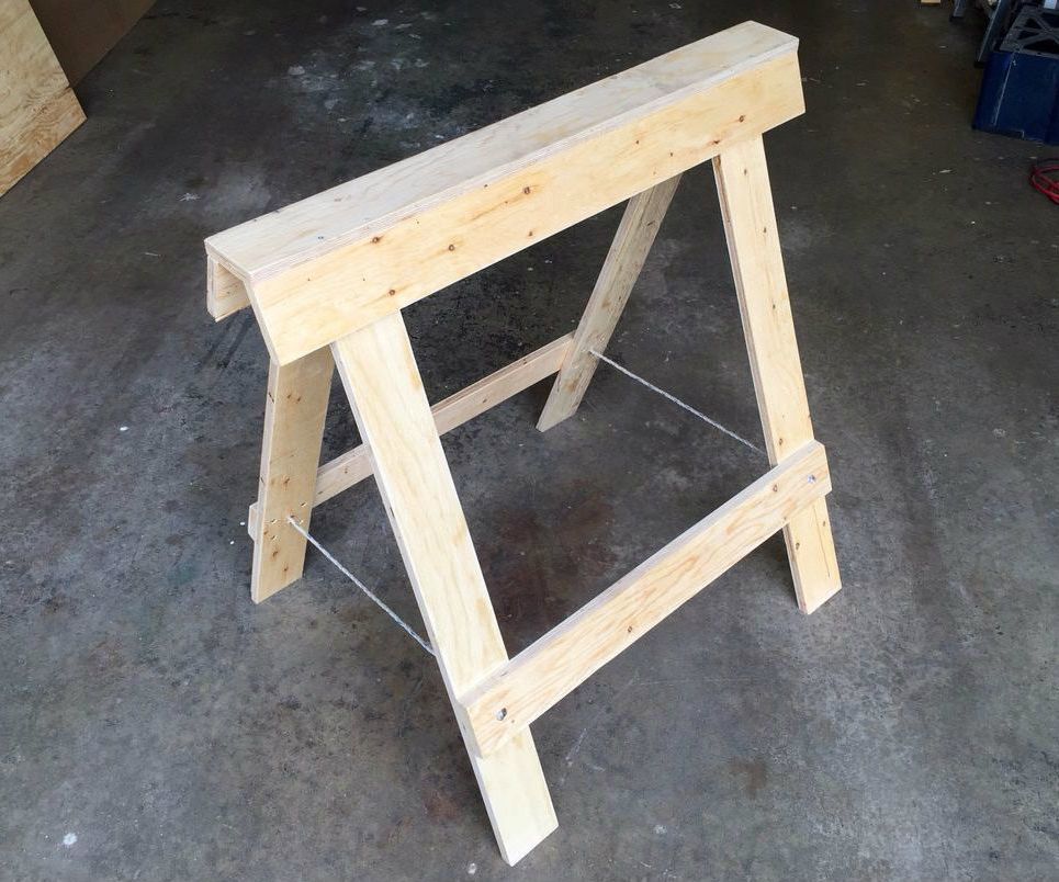 Folding Plywood Sawhorses : 5 Steps (with Pictures) - Instructables
