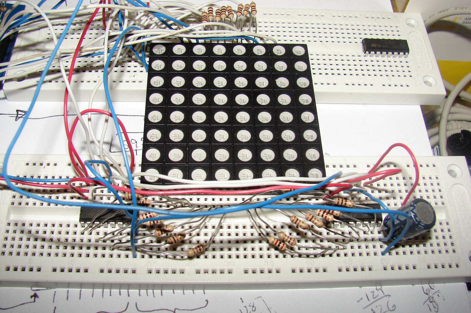 Arduino Powered Three Color 8x8 Led Array