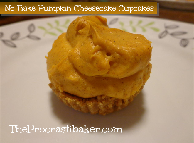 No Bake Pumpkin Cheesecake Cupcakes