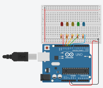 Tinkercad Blinking LED Lights