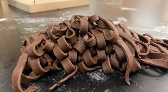 Making the Chocolate Fettuccine; Tools and Ingredients