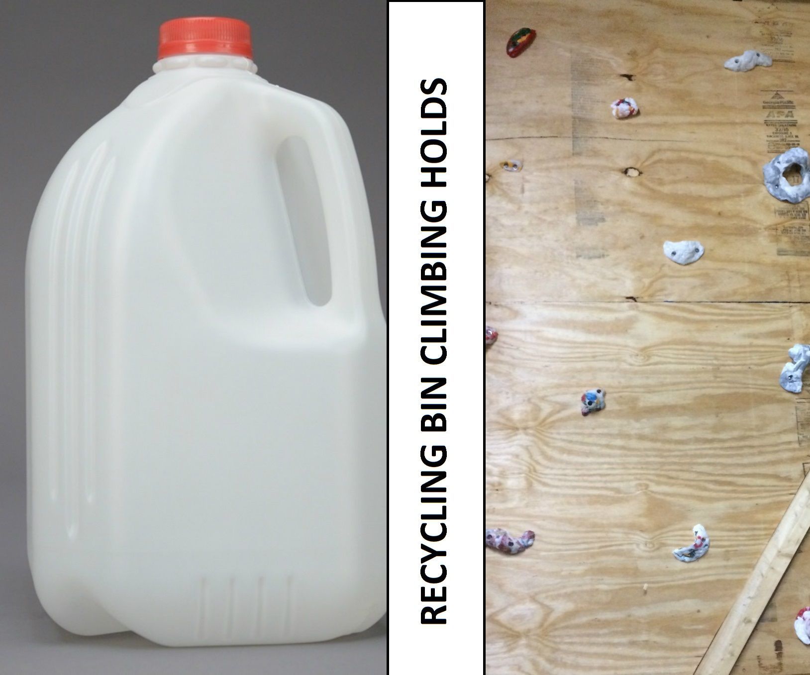 Climbing Holds From Milk Jug Recycling